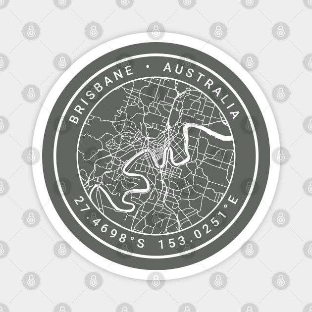 Brisbane Map Magnet by Ryan-Cox